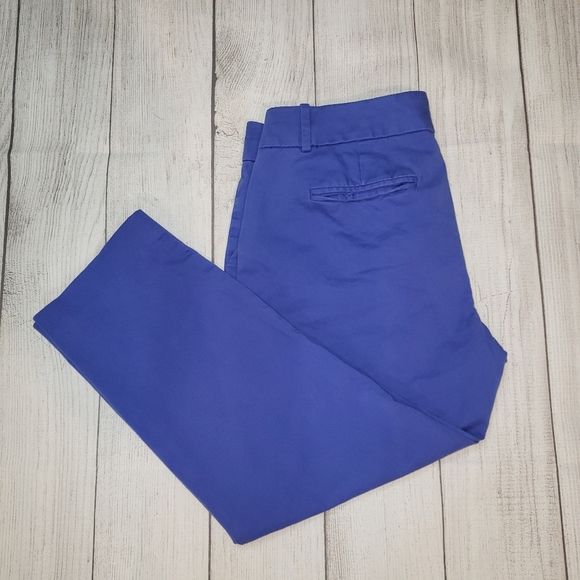 J. Crew cafe capri pants mid rise blue 8 p… - Picture 1 of 8